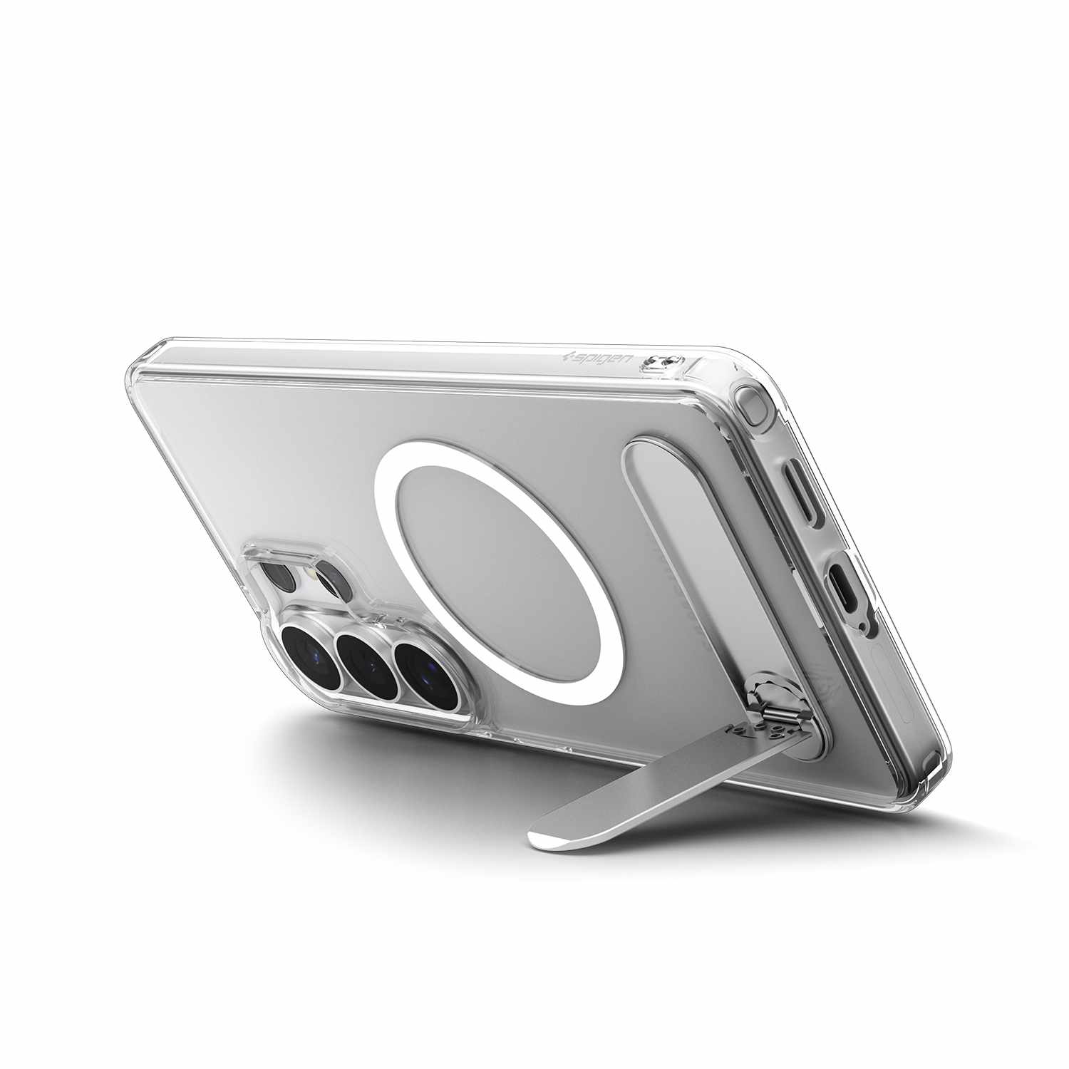 Spigen Slim Armor Essential S Case with Magnets Clear White for Galaxy S26 Ultra