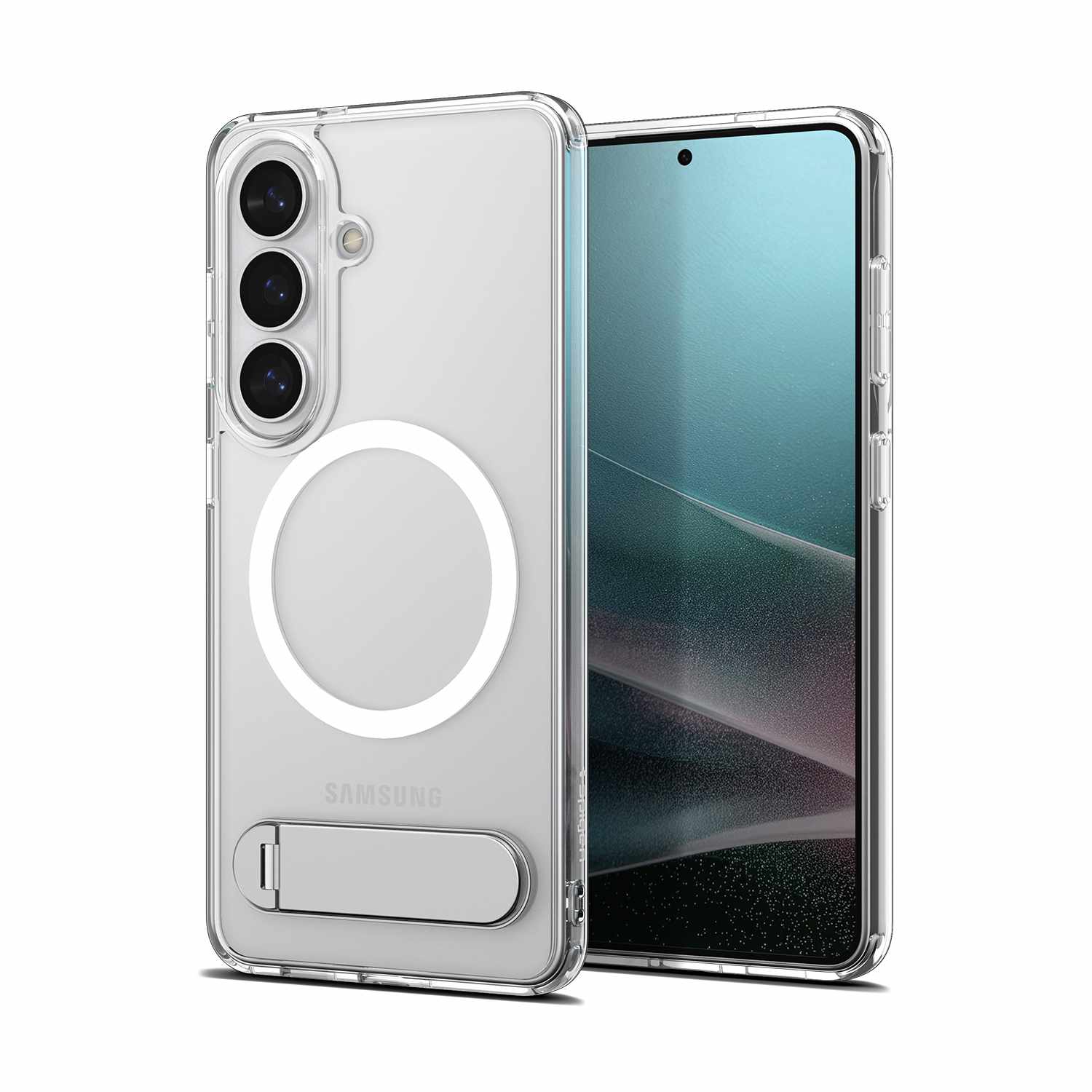 Spigen Slim Armor Essential S Case with Magnets Clear White for Galaxy S26