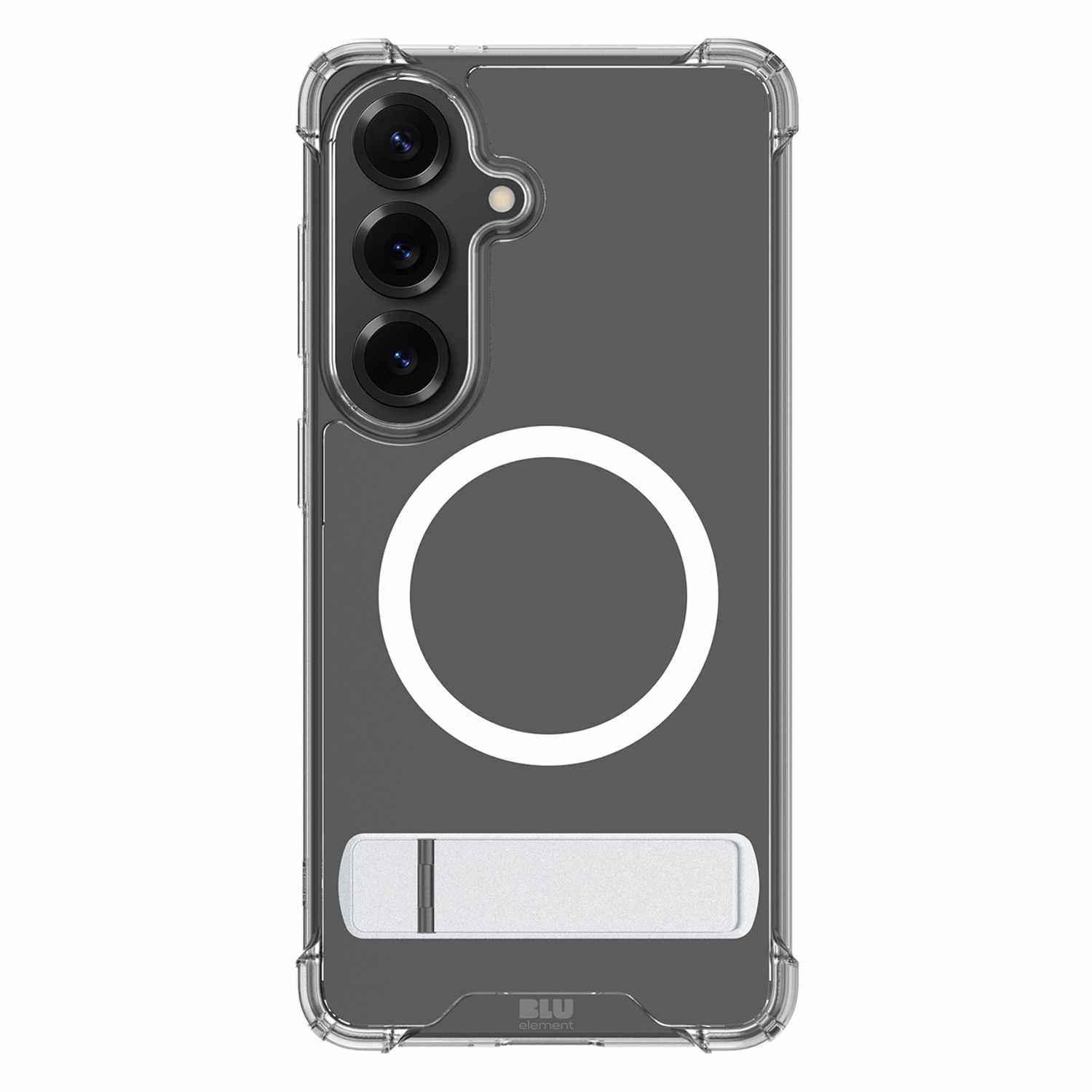 Blu Element Dropzone Rugged Kickstand Case with Magnets Clear for Galaxy S26+