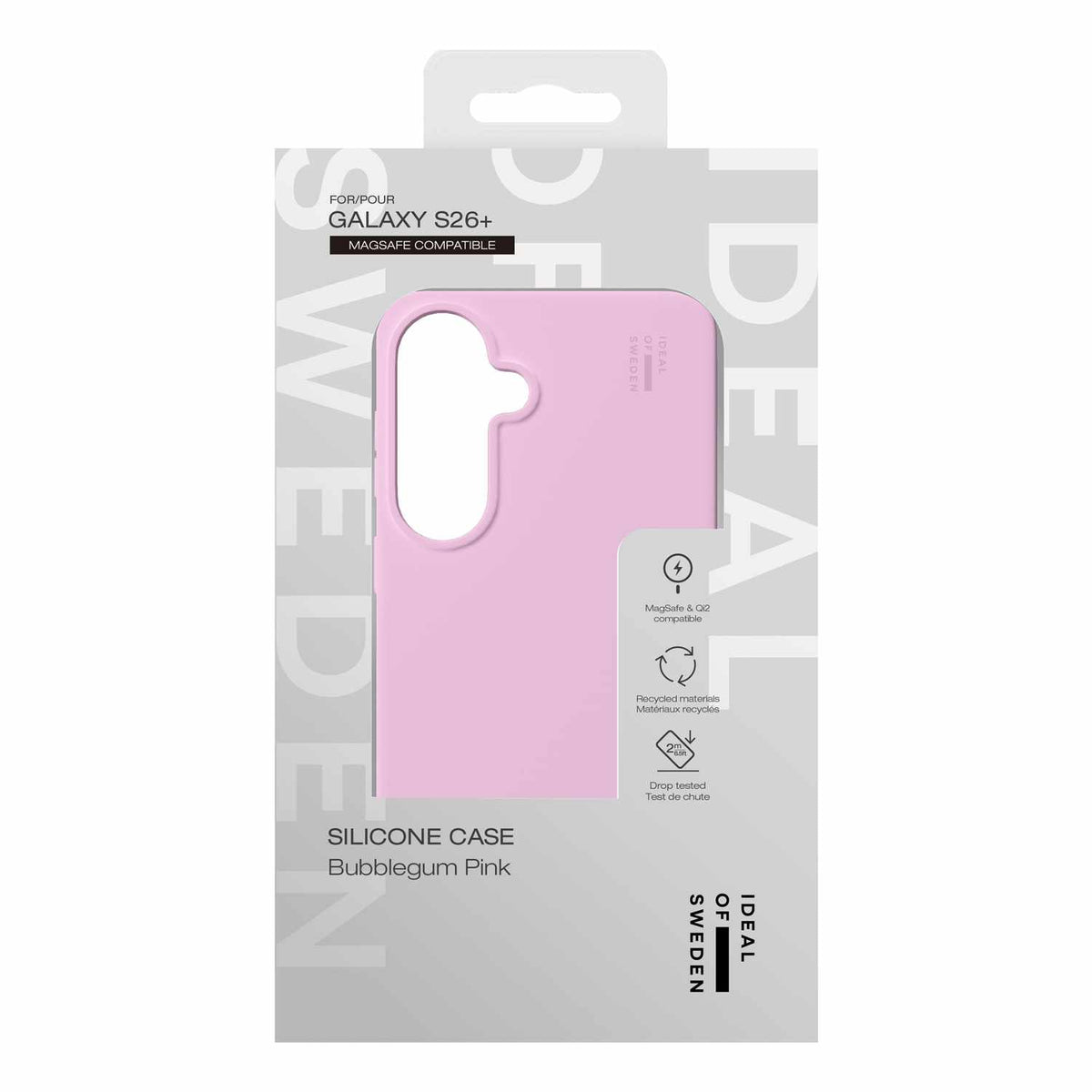 Ideal of Sweden Silicone Case Compatible with Magnets Bubblegum Pink for Galaxy S26+