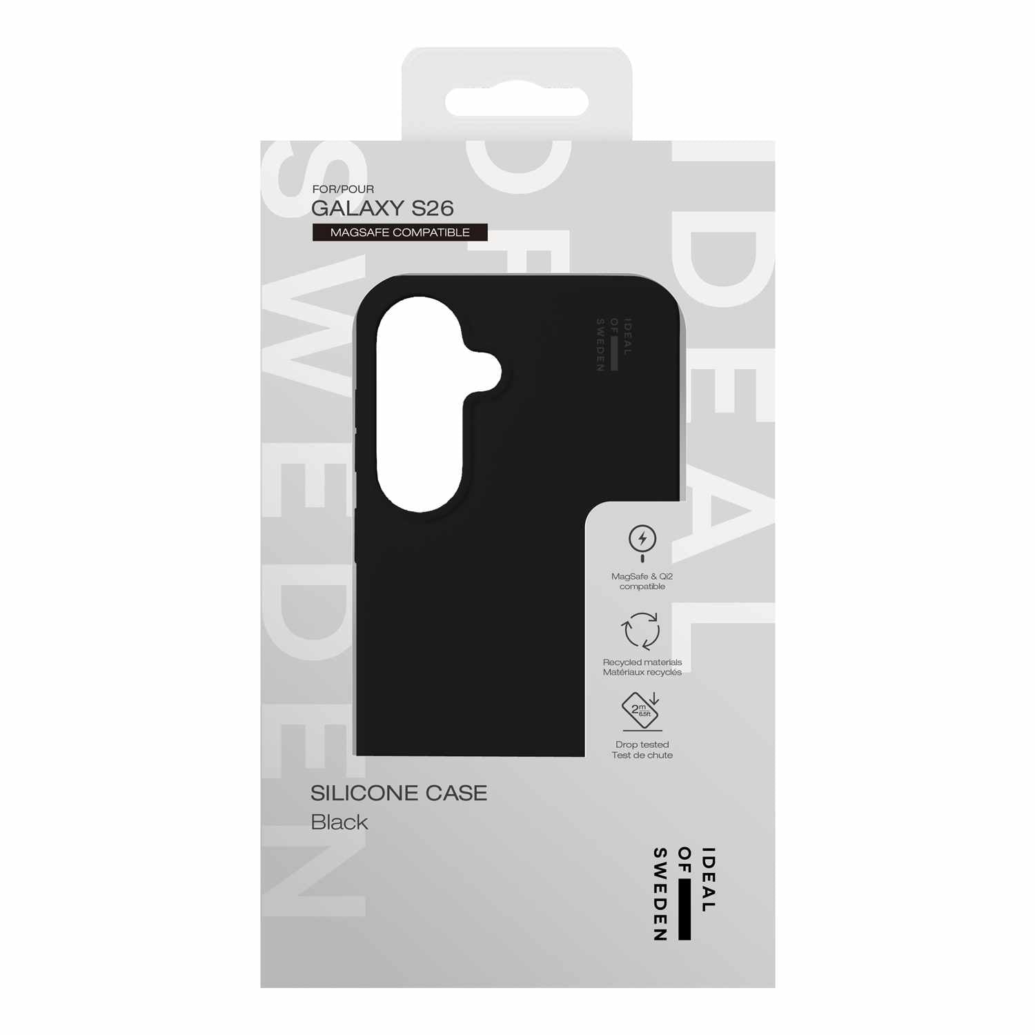 Ideal of Sweden Silicone Case Compatible with Magnets Black for Galaxy S26