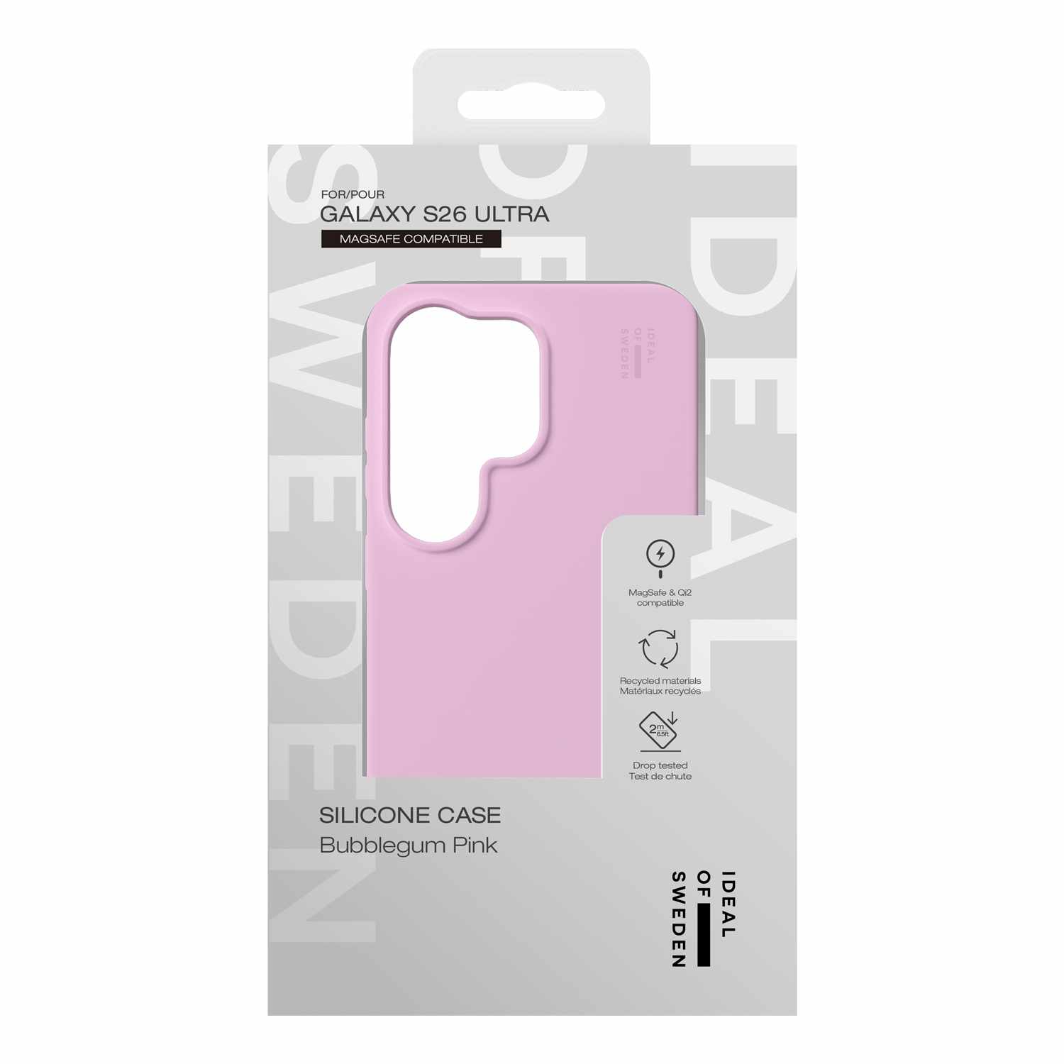 Ideal of Sweden Silicone Case Compatible with Magnets Bubblegum Pink for Galaxy S26 Ultra