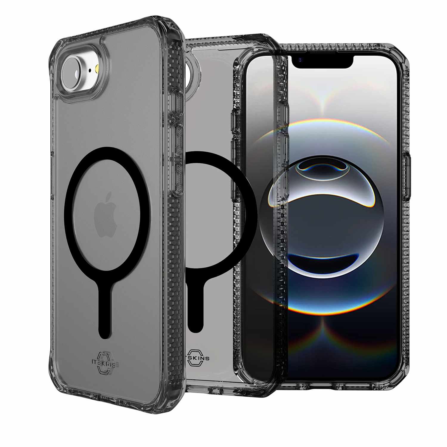 ITSKINS Hybrid_R Magsafe Clear Case Smoke for iPhone 17e, iPhone 16e