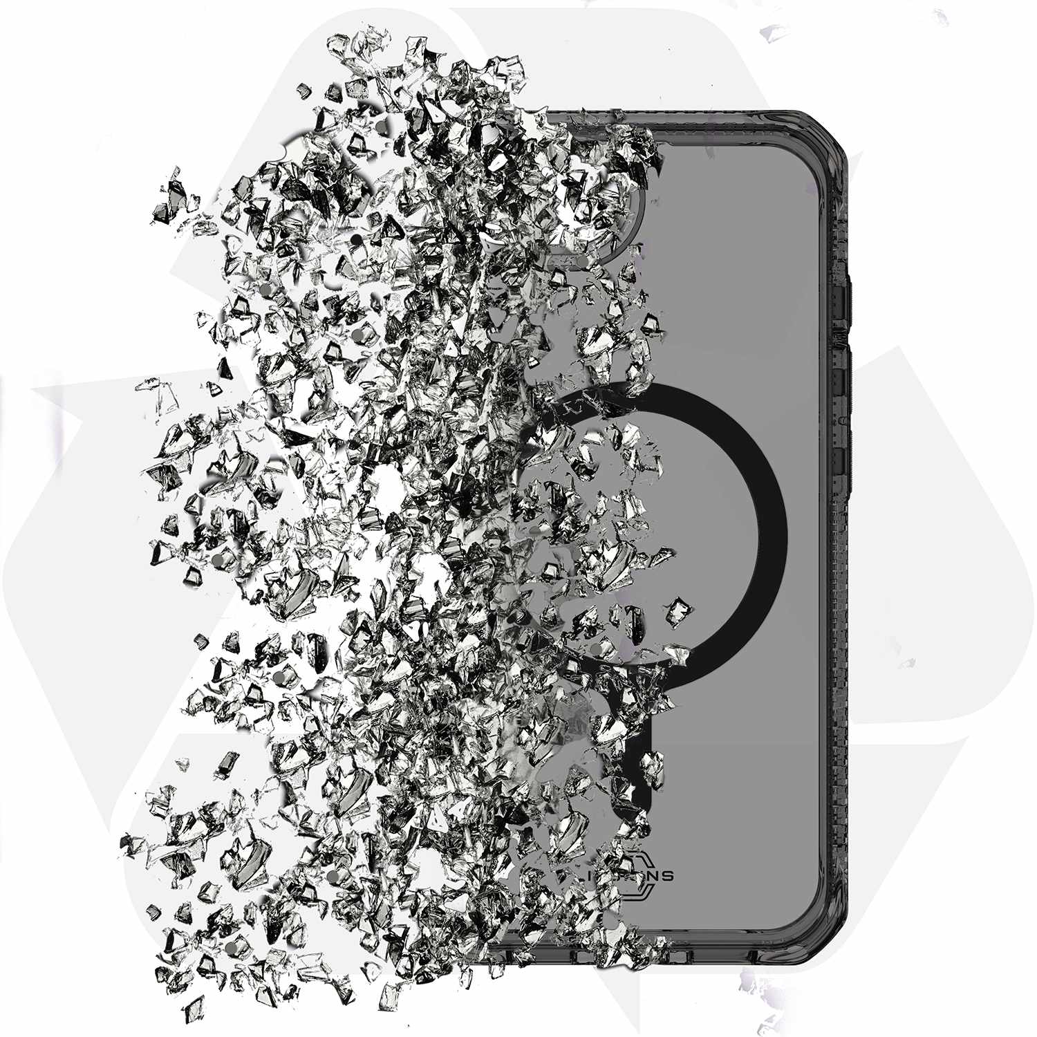 ITSKINS Hybrid_R Magsafe Clear Case Smoke for iPhone 17e, iPhone 16e