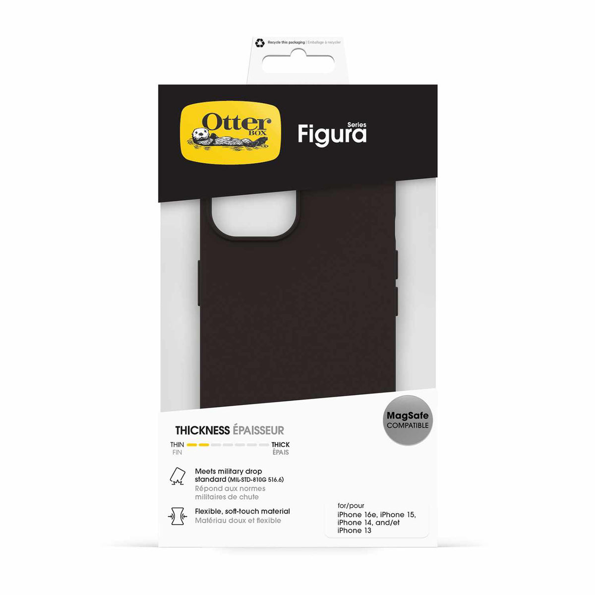 OtterBox Figura Case Dark Brown for iPhone 17e, iPhone 16e, iPhone 15, iPhone 14, iPhone 13