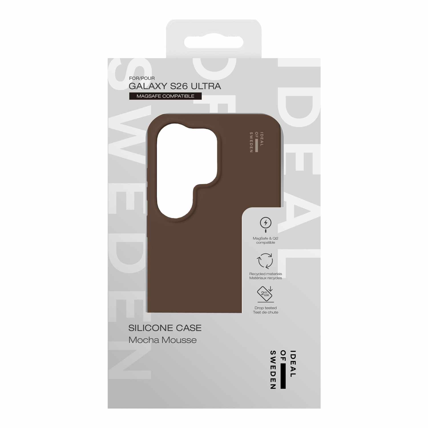 Ideal of Sweden Silicone Case with Magnets Mocha Mousse for Galaxy S26 Ultra