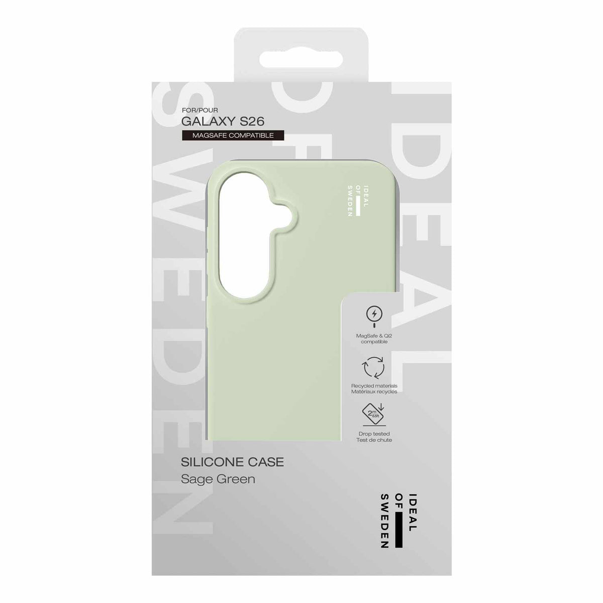 Ideal of Sweden Silicone Case with Magnets Sage Green for Galaxy S26