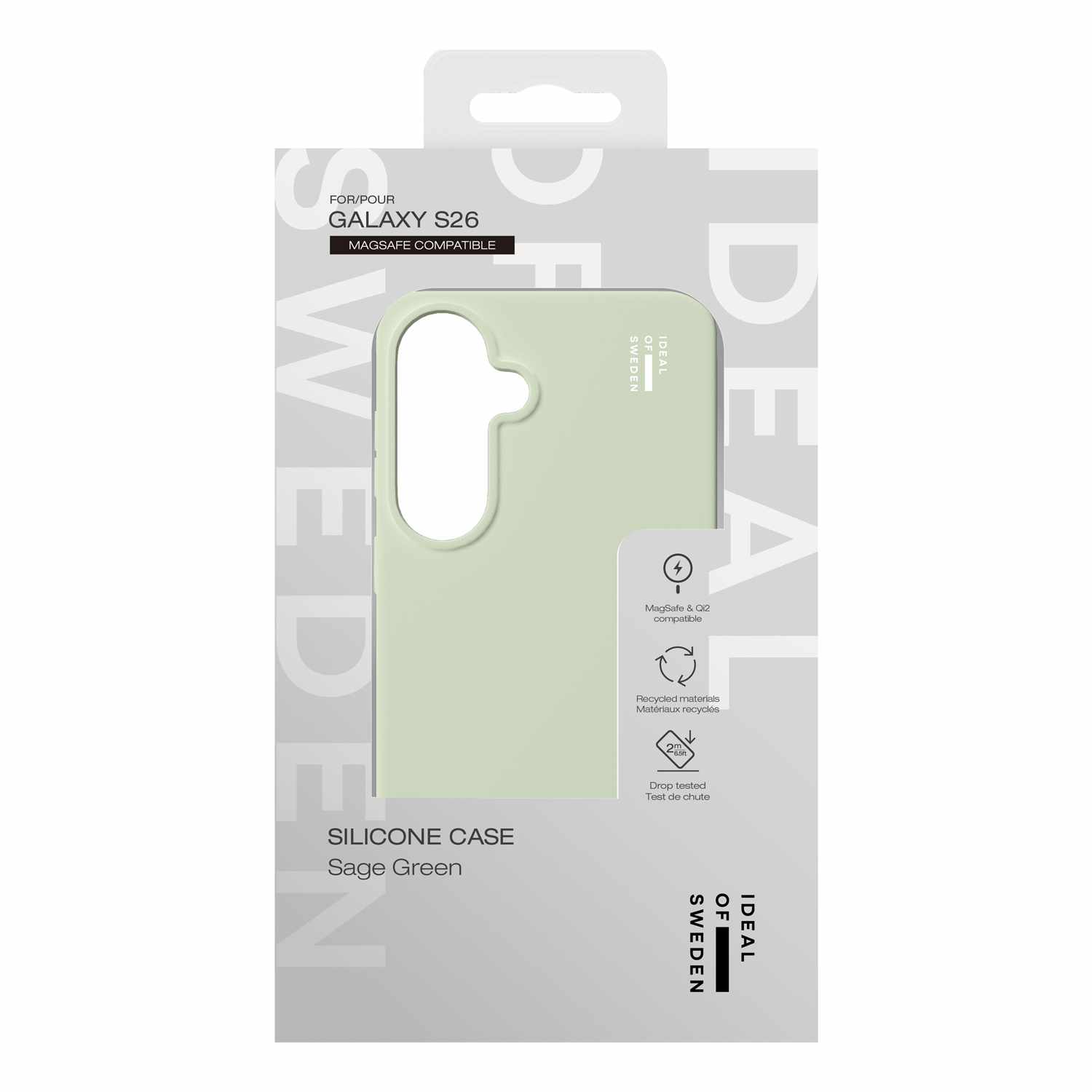 Ideal of Sweden Silicone Case with Magnets Sage Green for Galaxy S26