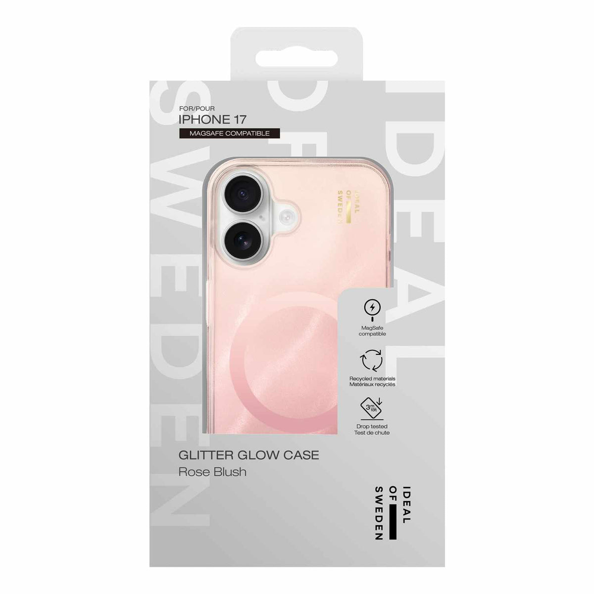 Ideal of Sweden Clear MagSafe Case Rose Blush for iPhone 17