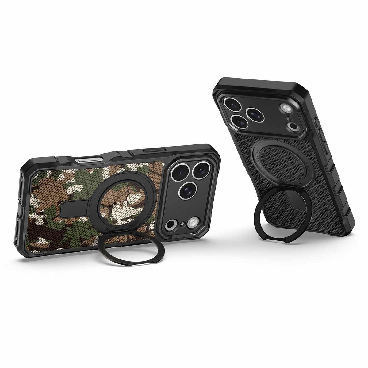 ITSKINS Supreme_R Stand Nylon MagSafe Case Camouflage Green for iPhone 17 Pro