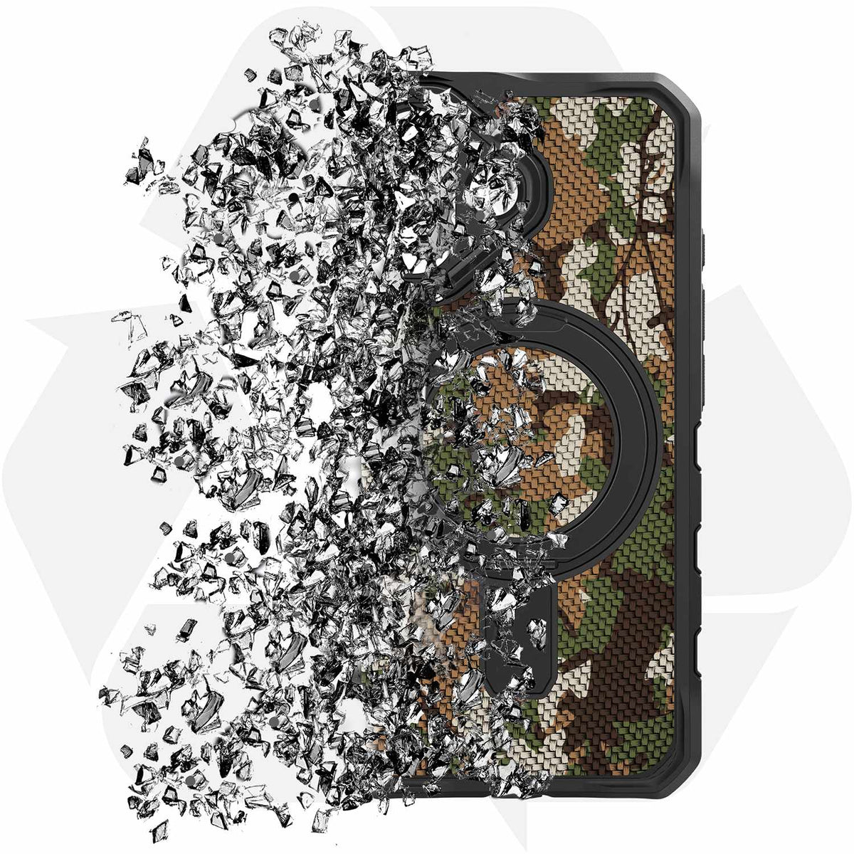 ITSKINS Supreme_R Stand Nylon MagSafe Case Camouflage Green for iPhone 17
