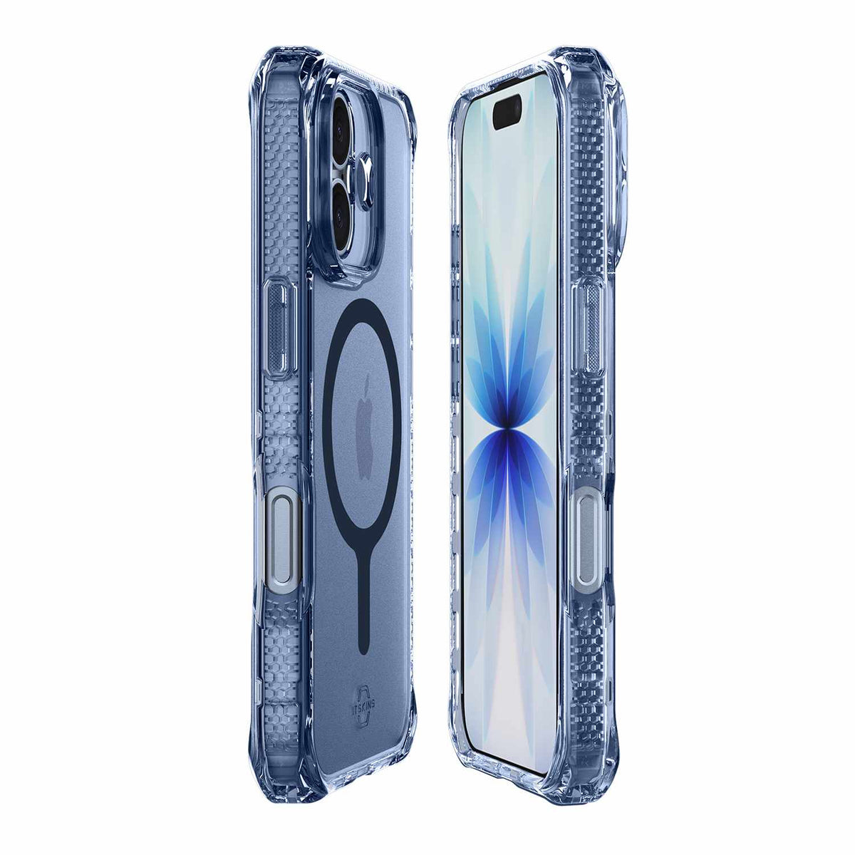 ITSKINS Hybrid_R Vapor MagSafe Case Navy Blue for iPhone 17