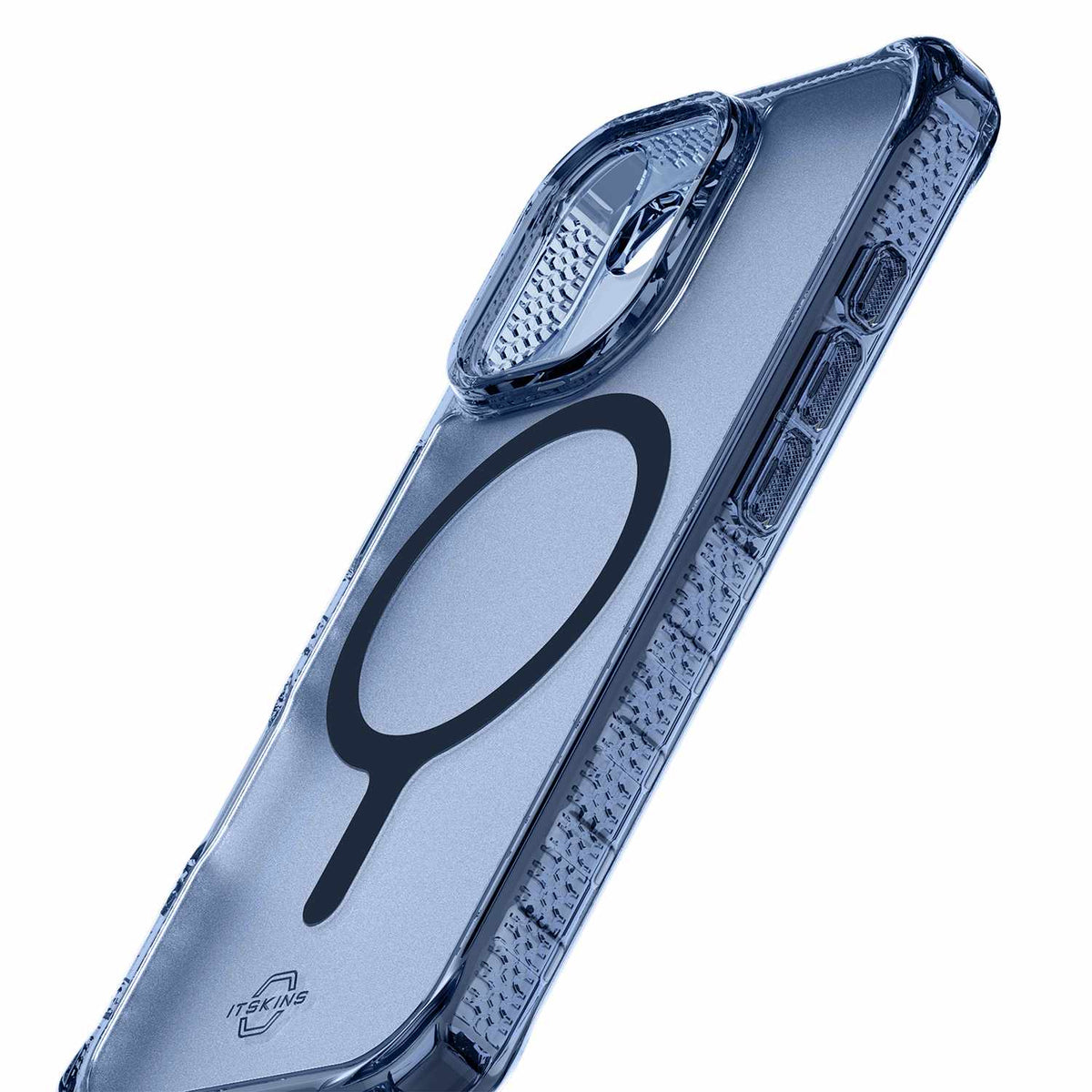 ITSKINS Hybrid_R Vapor MagSafe Case Navy Blue for iPhone 17