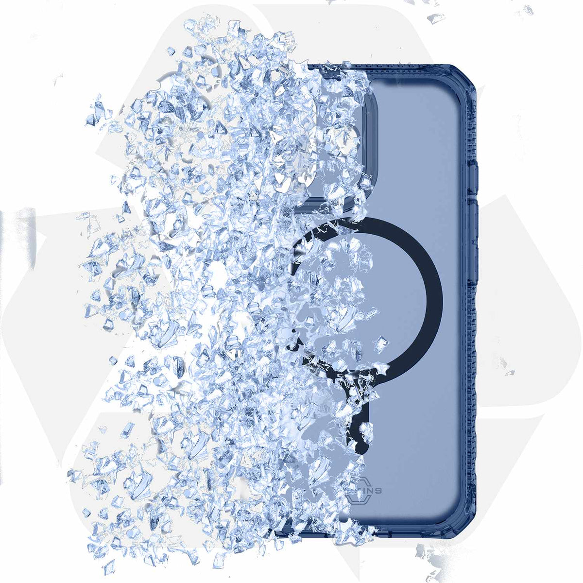 ITSKINS Hybrid_R Vapor MagSafe Case Navy Blue for iPhone 17