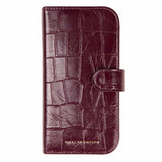 Ideal of Sweden Magnet Wallet MagSafe Case Fine Wine Croco for iPhone 18 Pro/17 Pro