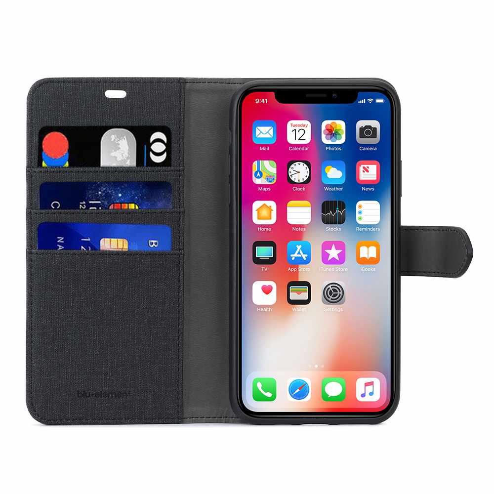 Blu Element Folio 2-in-1 Case Black/Black for iPhone 11