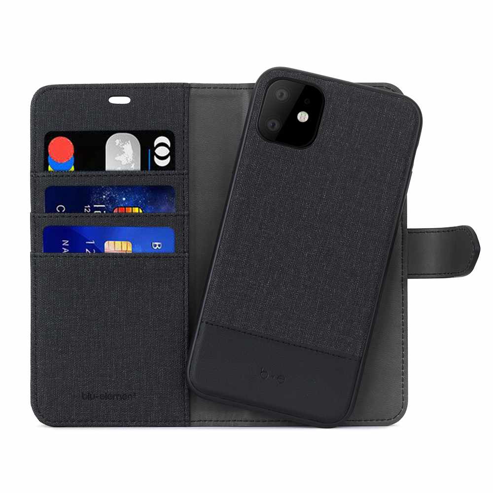 Blu Element Folio 2-in-1 Case Black/Black for iPhone 11