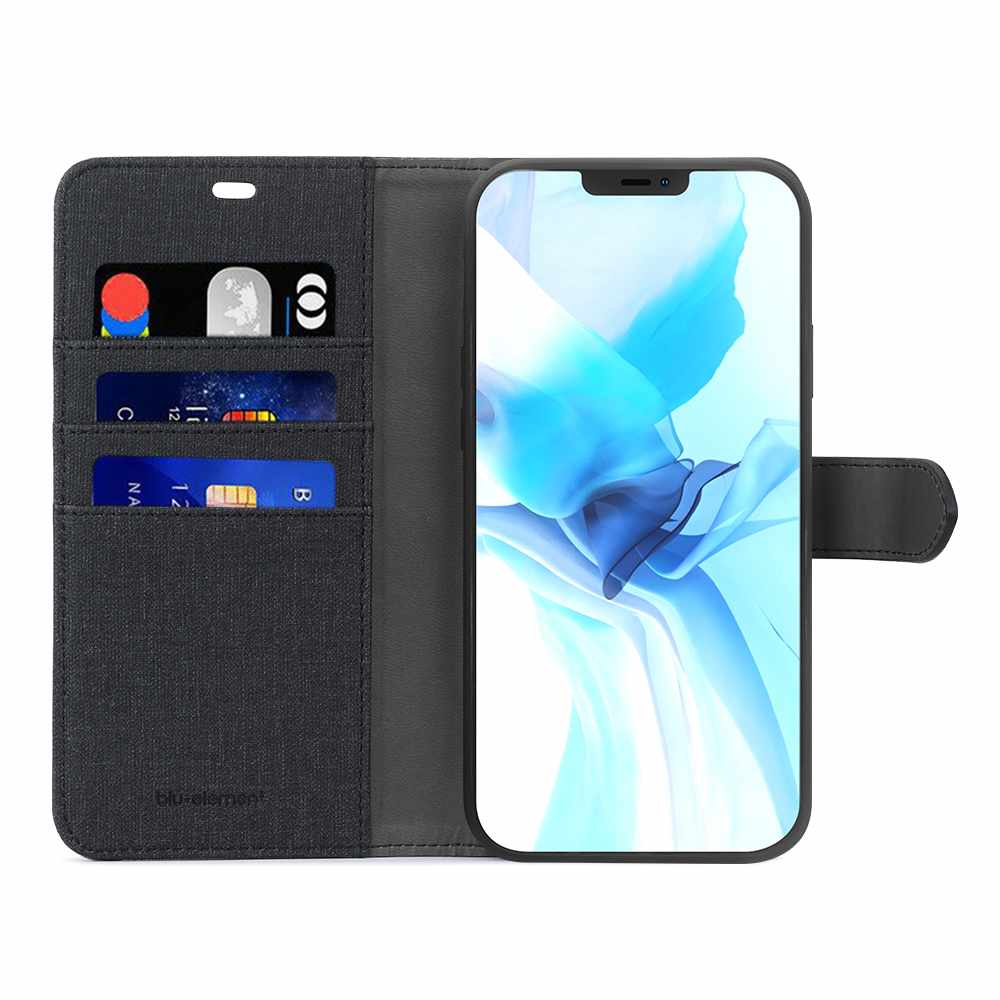 Blu Element Folio 2-in-1 Case Black/Black for iPhone 12