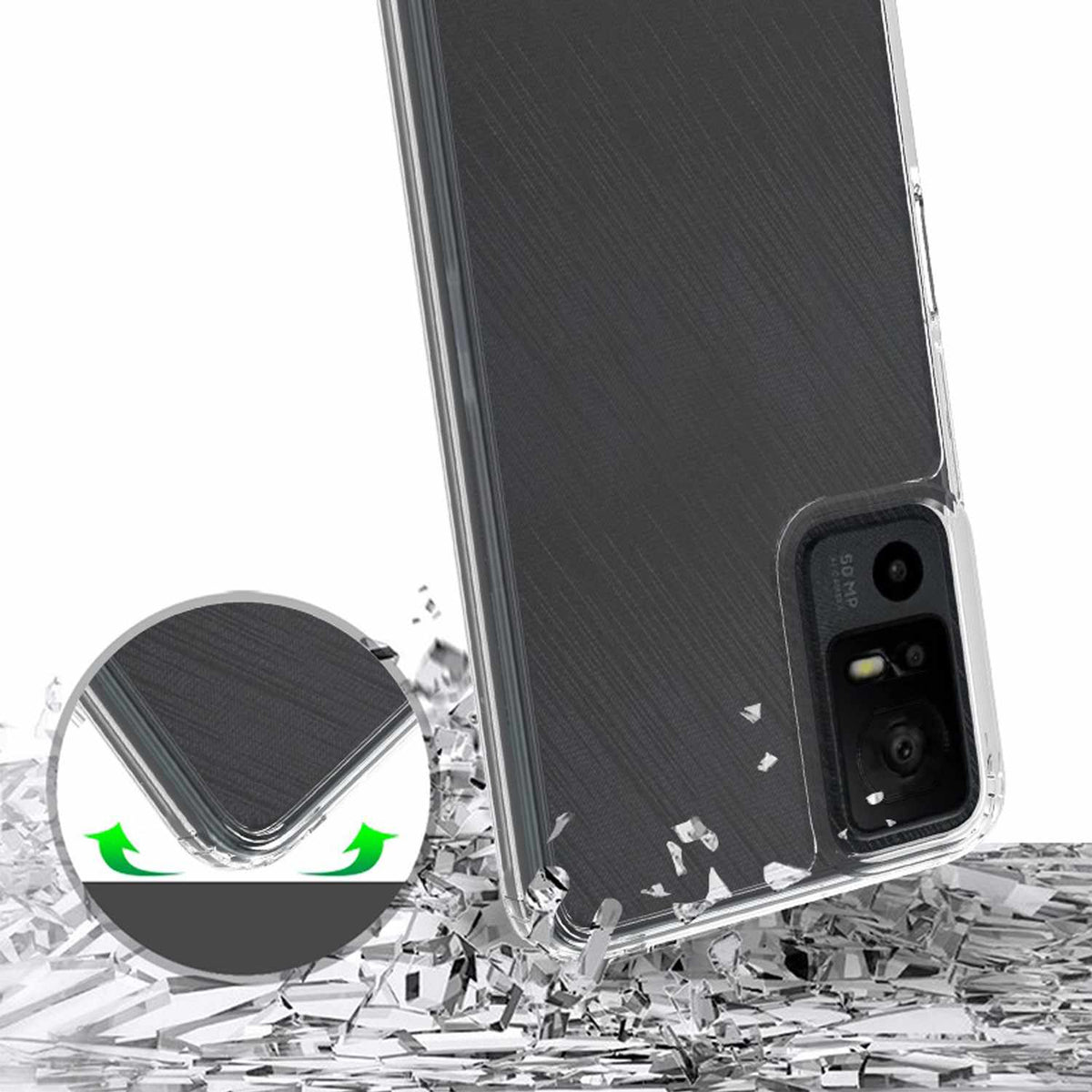 Blu Element DropZone Rugged Case TCL 40 XE Clear