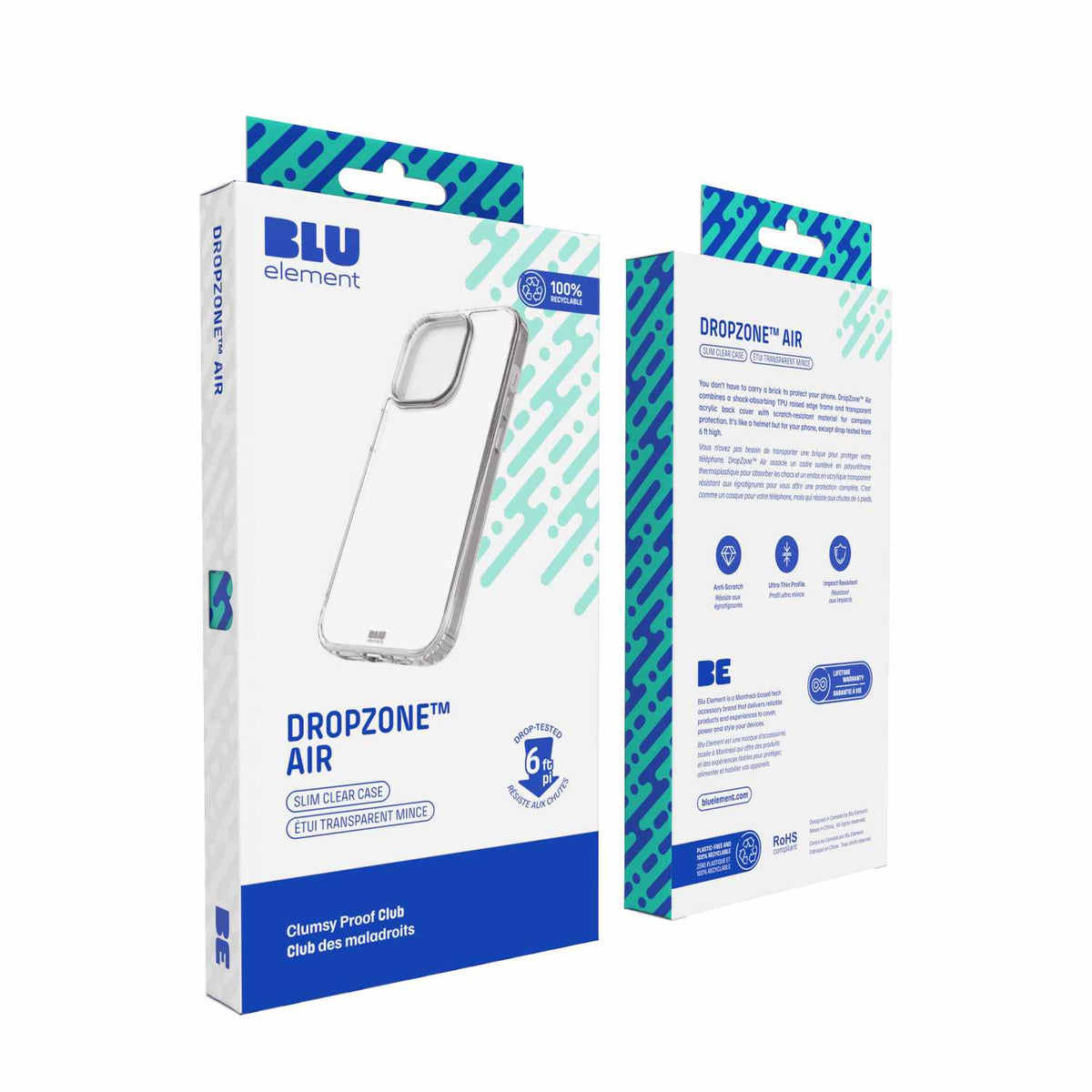 Blu Element DropZone Air Case Clear for iPhone 13, iPhone 14, iPhone 15, iPhone 16e