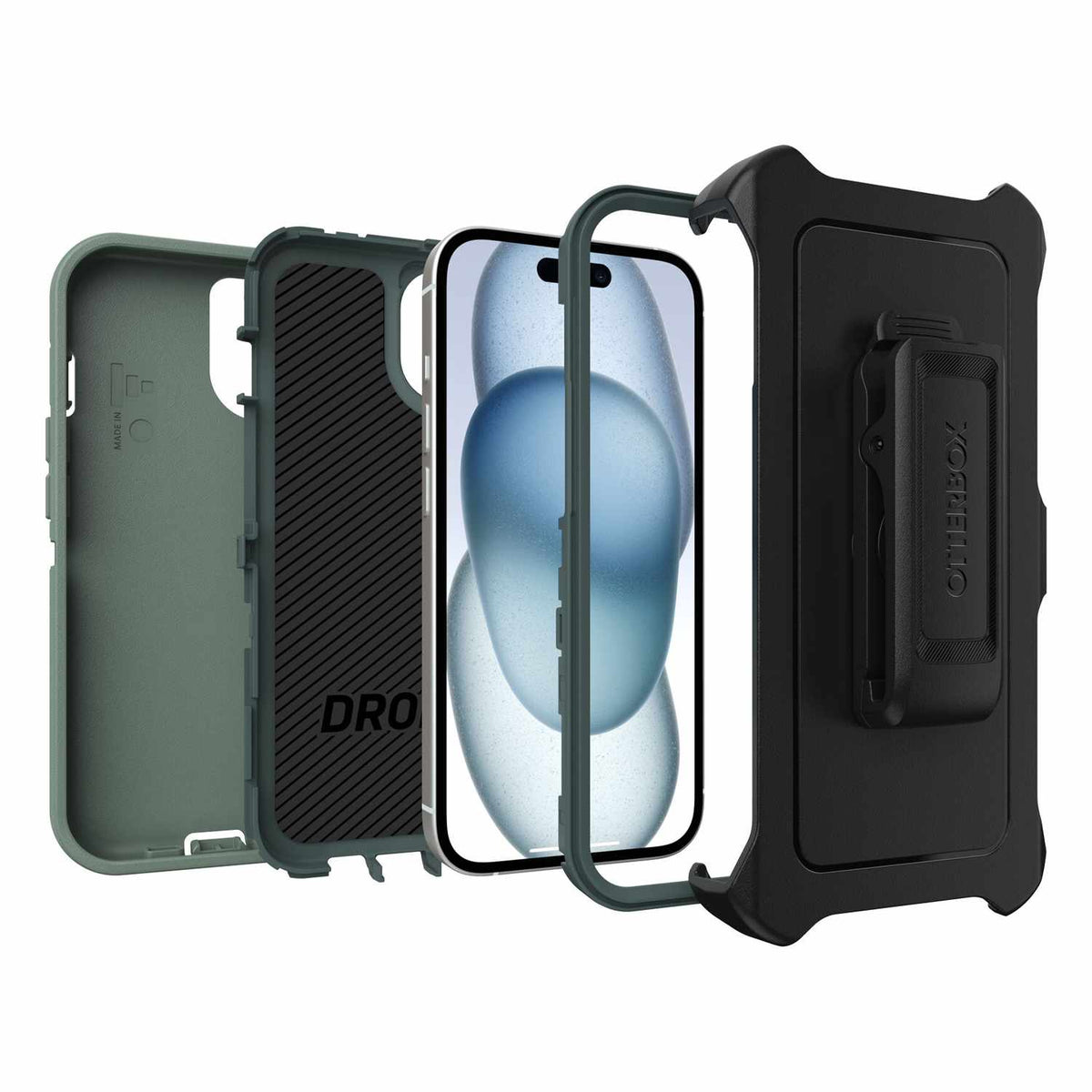 OtterBox 7792560 Defender Case iPhone 16e/15/14/13 Forest Ranger for iPhone 13, iPhone 14, iPhone 15, iPhone 16e