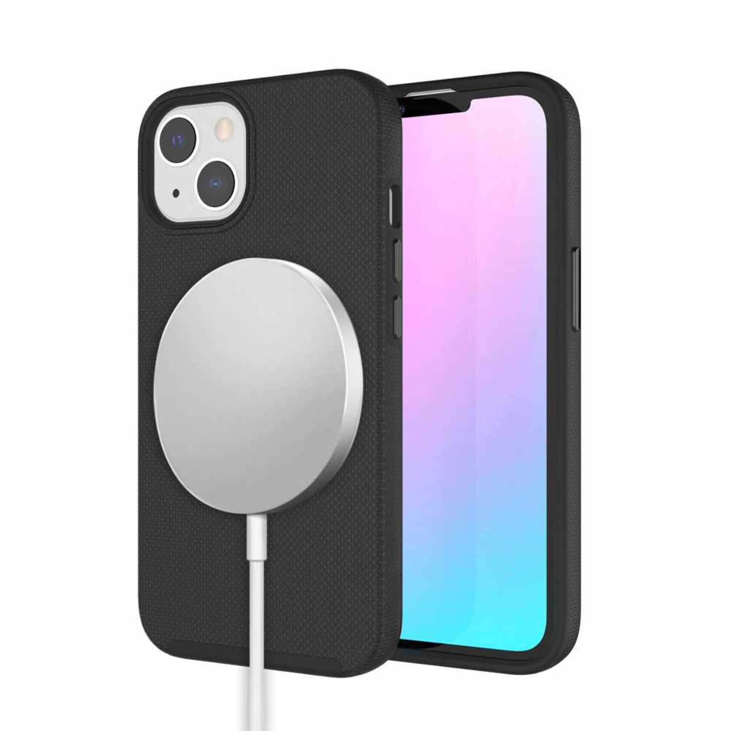 BEA2XWMSIP15 Armour Rugged MagSafe Case iPhone 16e/15/14/13 Black