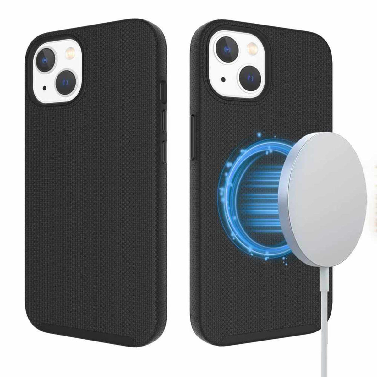 Blu Element BEA2XWMSIP15 Armour Rugged MagSafe Case Black for iPhone 13, iPhone 14, iPhone 15, iPhone 16e