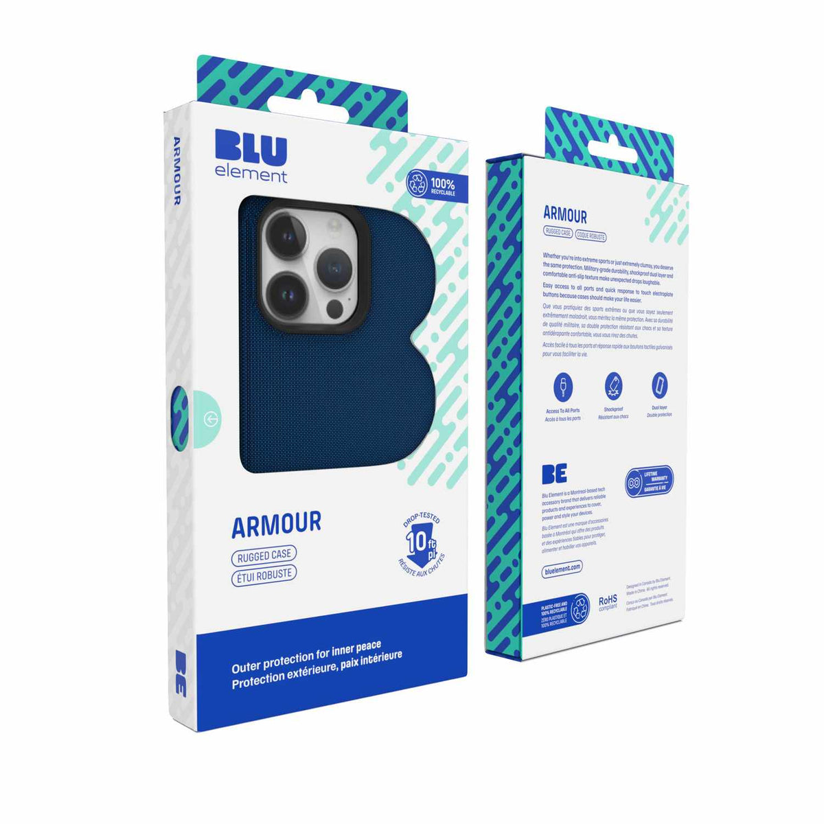 Blu Element BEA2XIP15PRON Armour Rugged Case iPhone 15 Pro Navy for iPhone 15 Pro