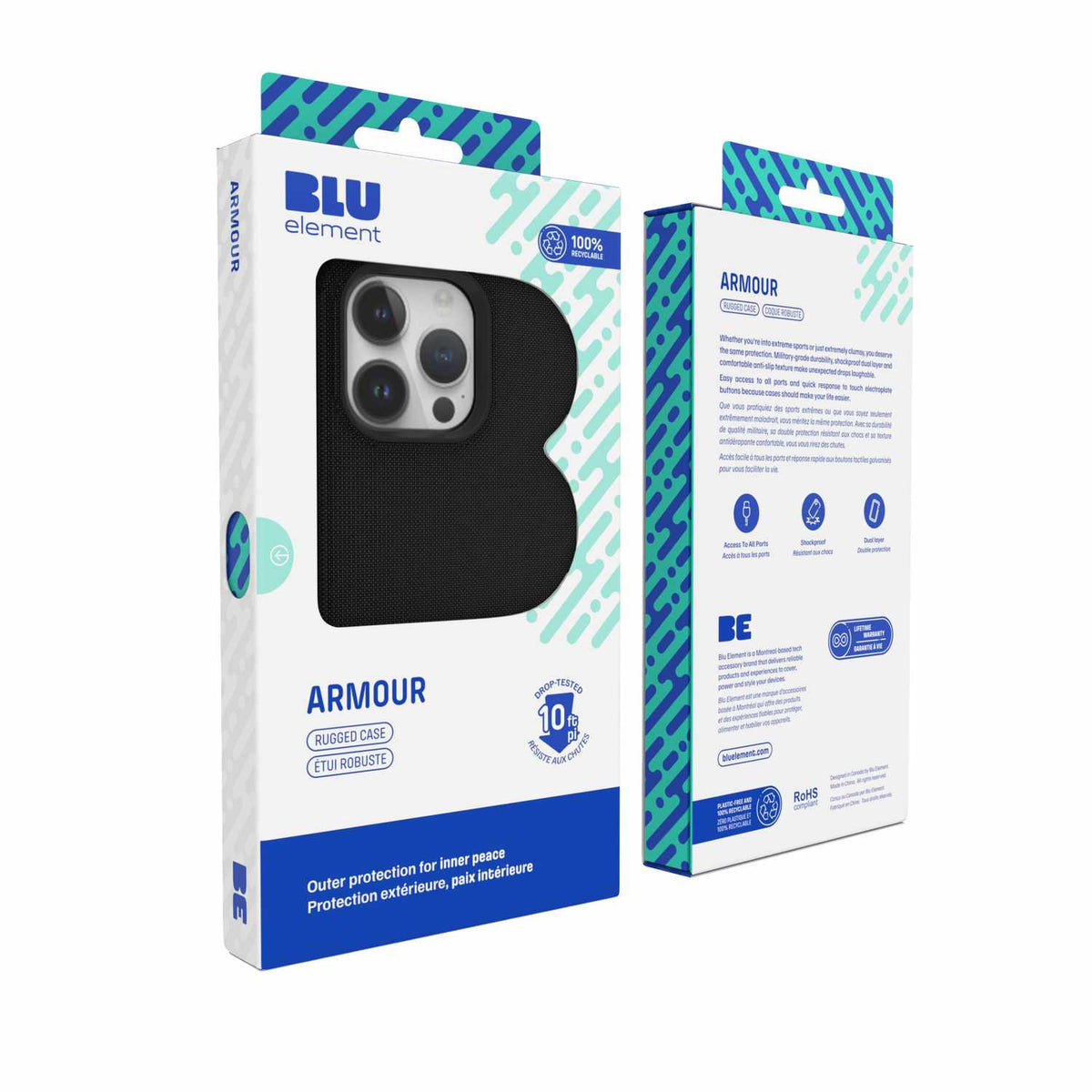 Blu Element BEA2XIP15PRMB Armour Rugged Case iPhone 15 Pro Max Black for iPhone 15 Pro Max