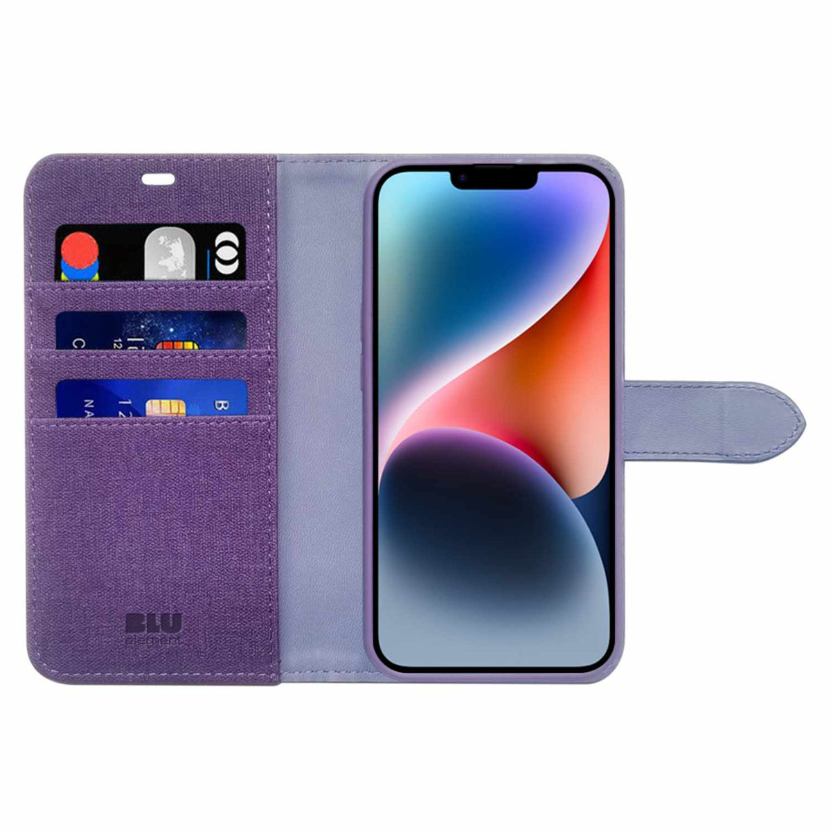 Blu Element Folio 2-in-1 Case Purple Haze for iPhone 13, iPhone 14, iPhone 15, iPhone 16e
