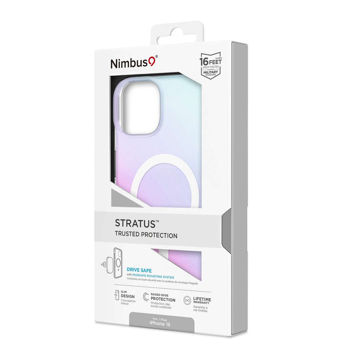 Nimbus9 N9SMSIPH15FR Stratus MagSafe Case iPhone 15/14/13 Frost for iPhone 13, iPhone 14, iPhone 15