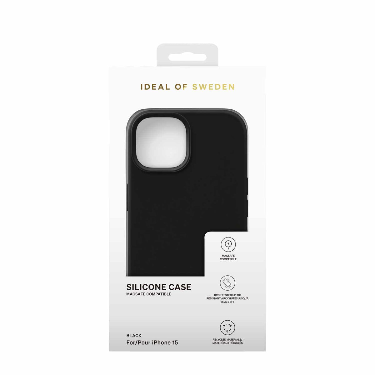 Ideal of Sweden IDSICMSI236101 Silicone Case MagSafe Black for iPhone 13, iPhone 14, iPhone 15