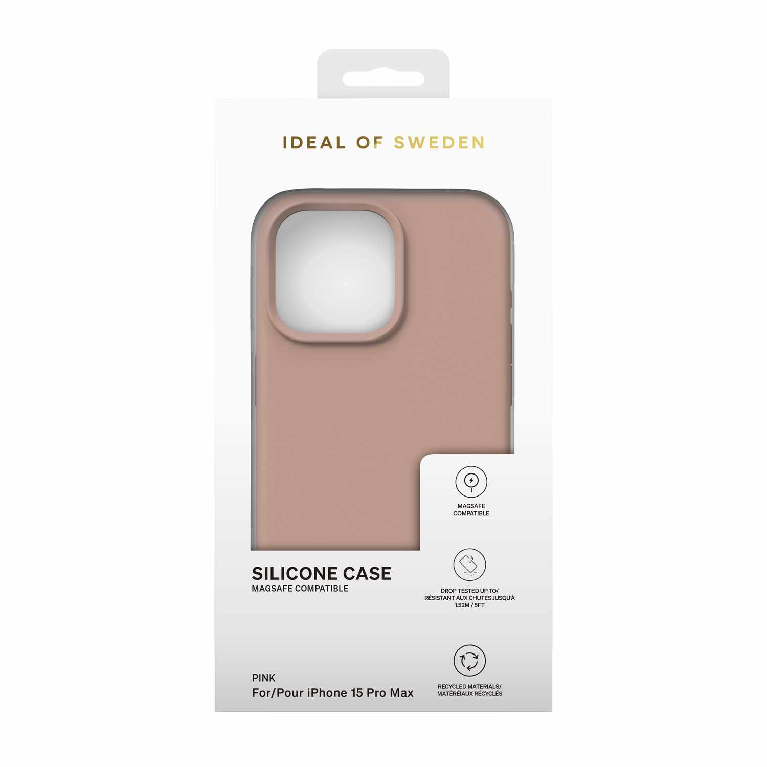 Ideal of Sweden Silicone MagSafe Case Blush Pink for iPhone 15 Pro Max
