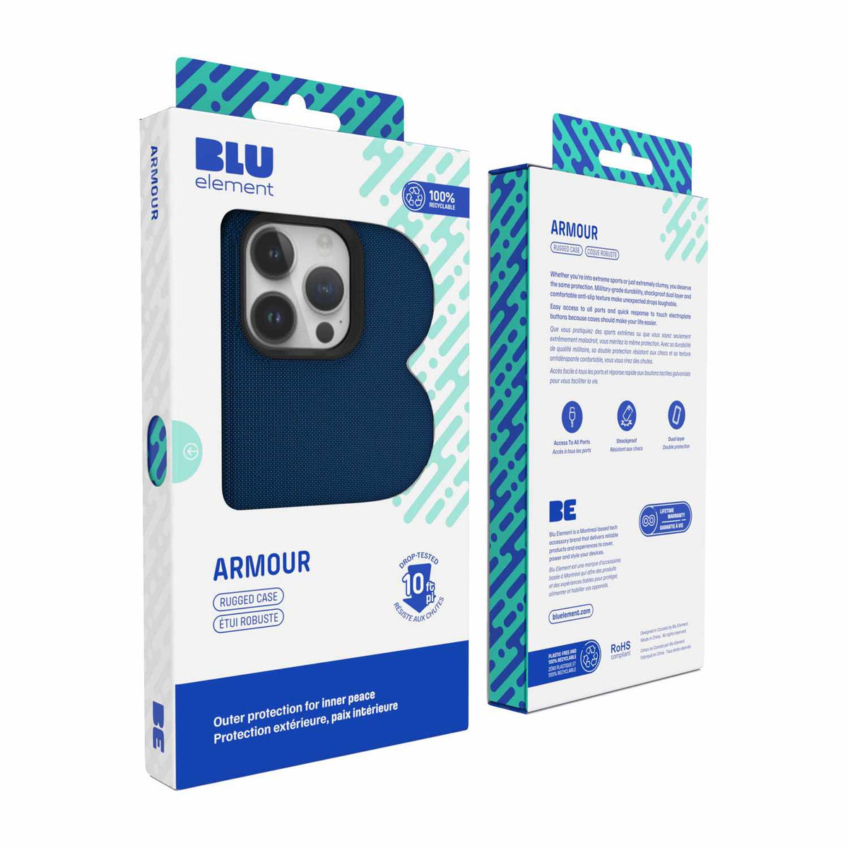Blu Element BEA2XS23FENN Armour Rugged Case Galaxy S23 FE Navy for Galaxy S23 FE