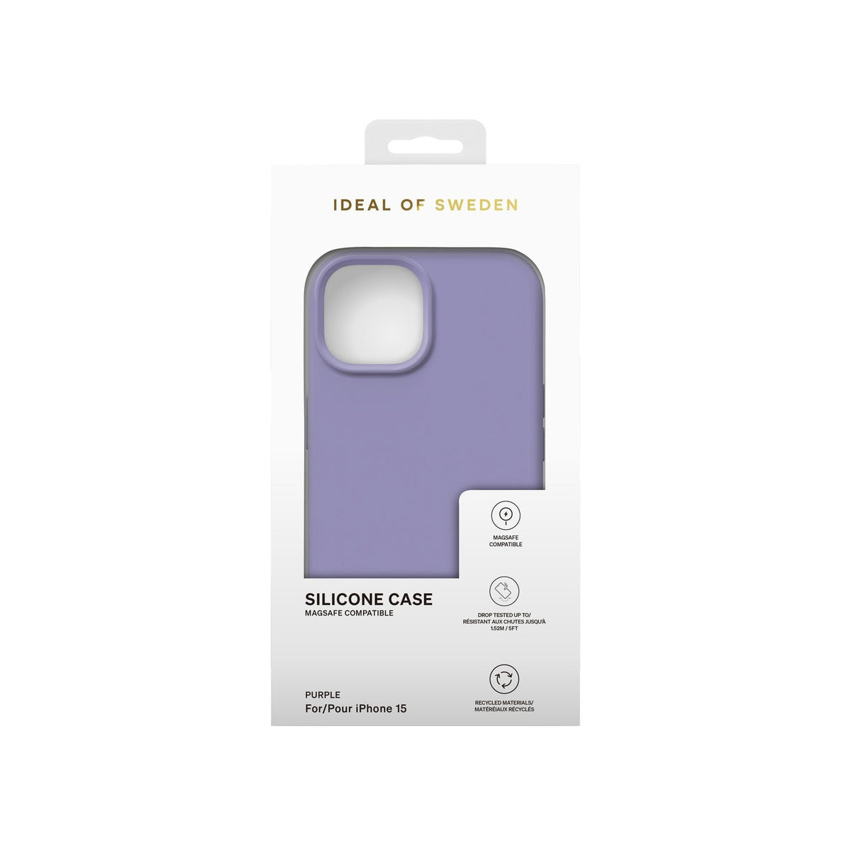 Ideal of Sweden IDSICMSI2361474 Silicone Case MagSafe iPhone 15/14/13 Purple for iPhone 13, iPhone 14, iPhone 15