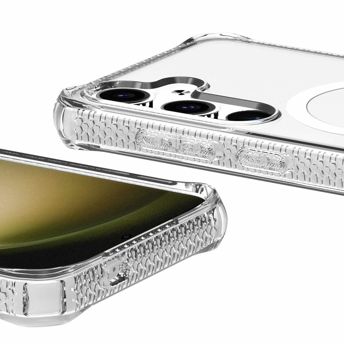 ITSKINS SGBPHMACRTRSP Hybrid_R Clear Case with Magnets Galaxy S24 Transparent for Galaxy S24