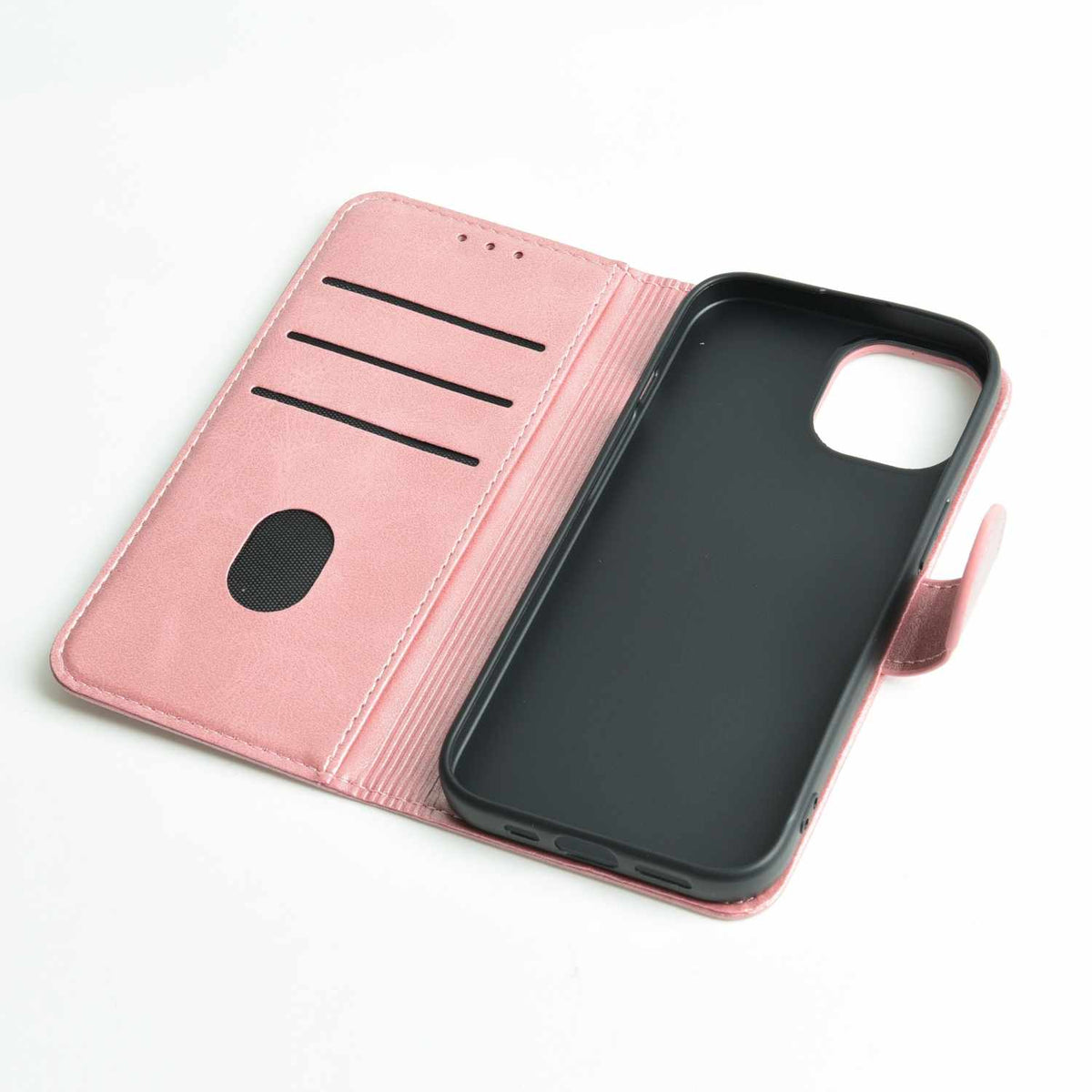 Blu Element BEWF151413DP Faux Leather Folio Case with TPU Gelskin Dusty Pink for iPhone 13, iPhone 14, iPhone 15