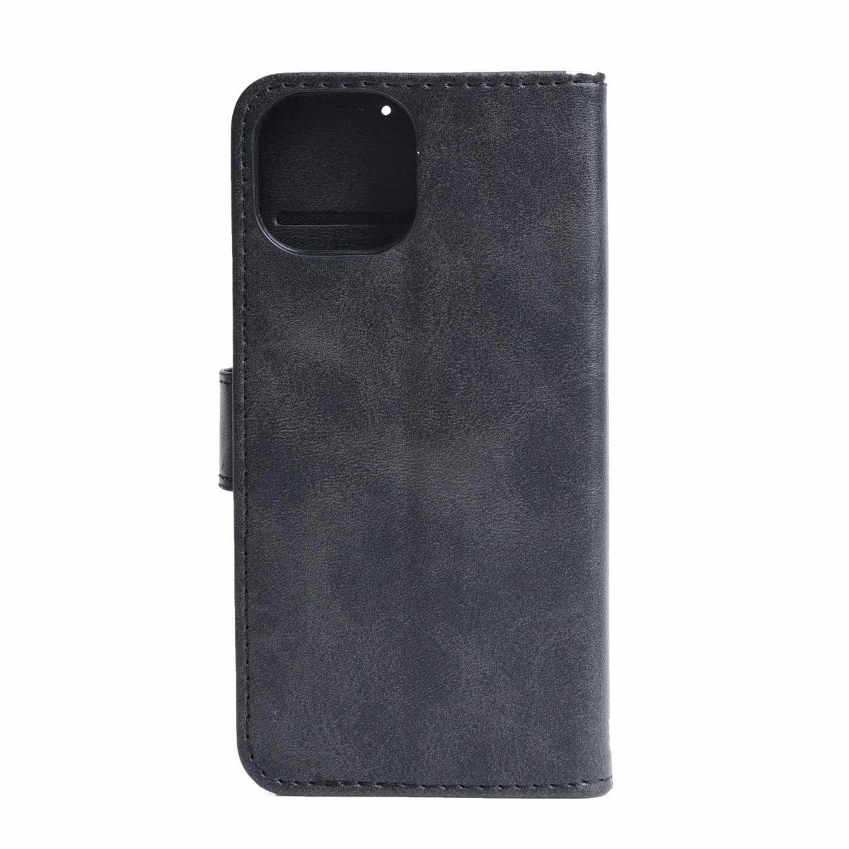 Blu Element BEWFMS151413DP Faux Leather Folio MagSafe Case with TPU Gelskin Black for iPhone 13, iPhone 14, iPhone 15