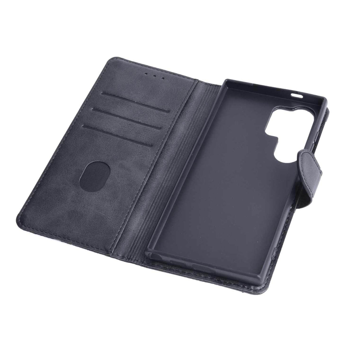 Blu Element BEWFSU24B Faux Leather Folio Case with TPU Gelskin Galaxy S24 Ultra Black for Galaxy S24 Ultra