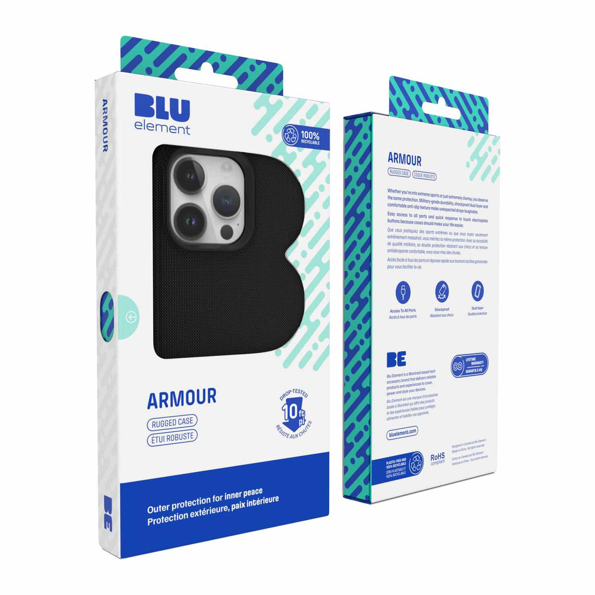 Blu Element BEARC9 Armour Rugged Case Pixel 9/9 Pro Black for Pixel 9, Pixel 9 Pro