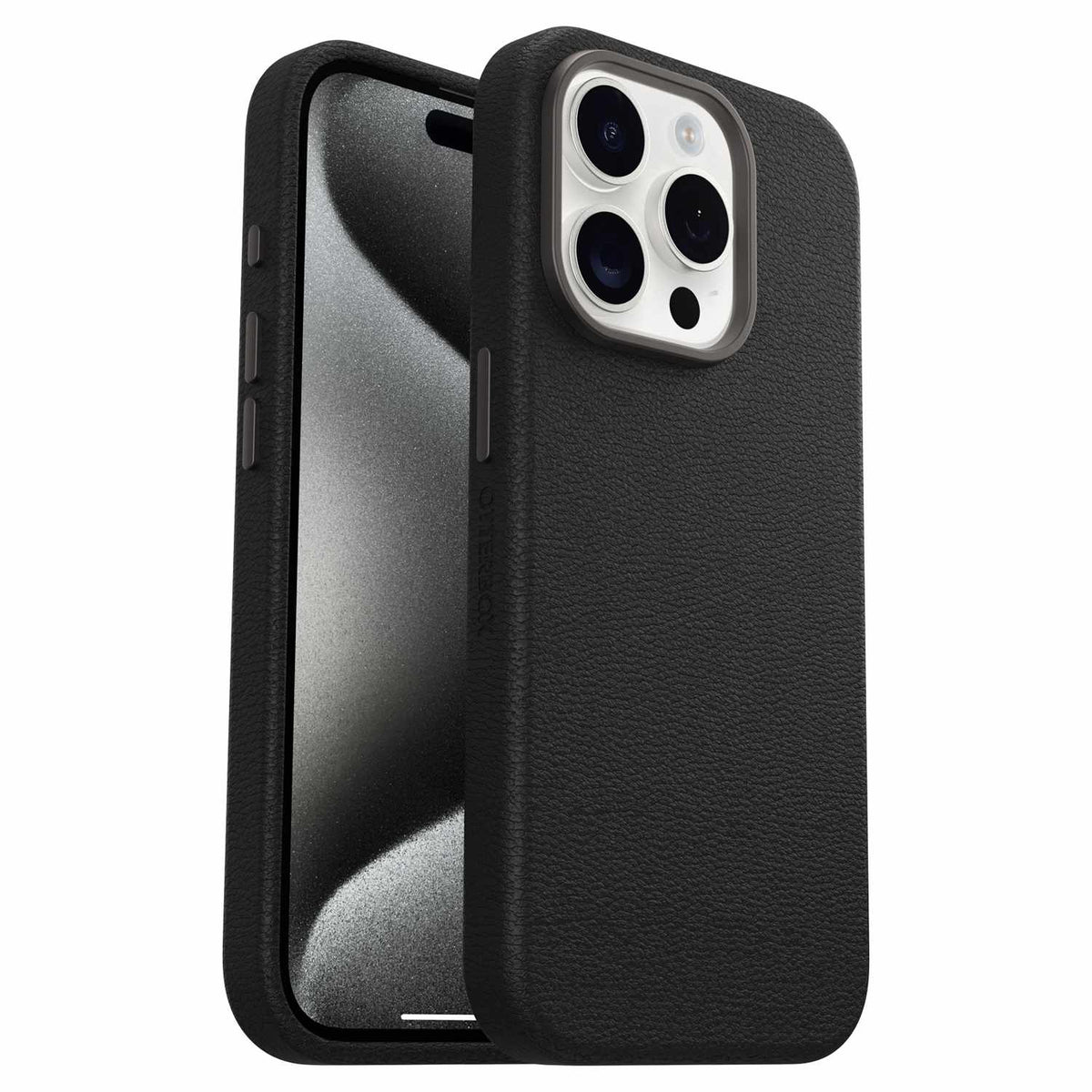 OtterBox 7795569 Symmetry Cactus Leather MagSafe Case iPhone 15 Pro Noir Ash for iPhone 15 Pro