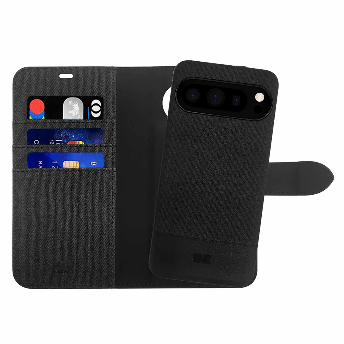 Blu Element BE21FGPRO9XL Folio 2-in-1 Case Pixel 9 Pro XL Black for Pixel 9 Pro XL