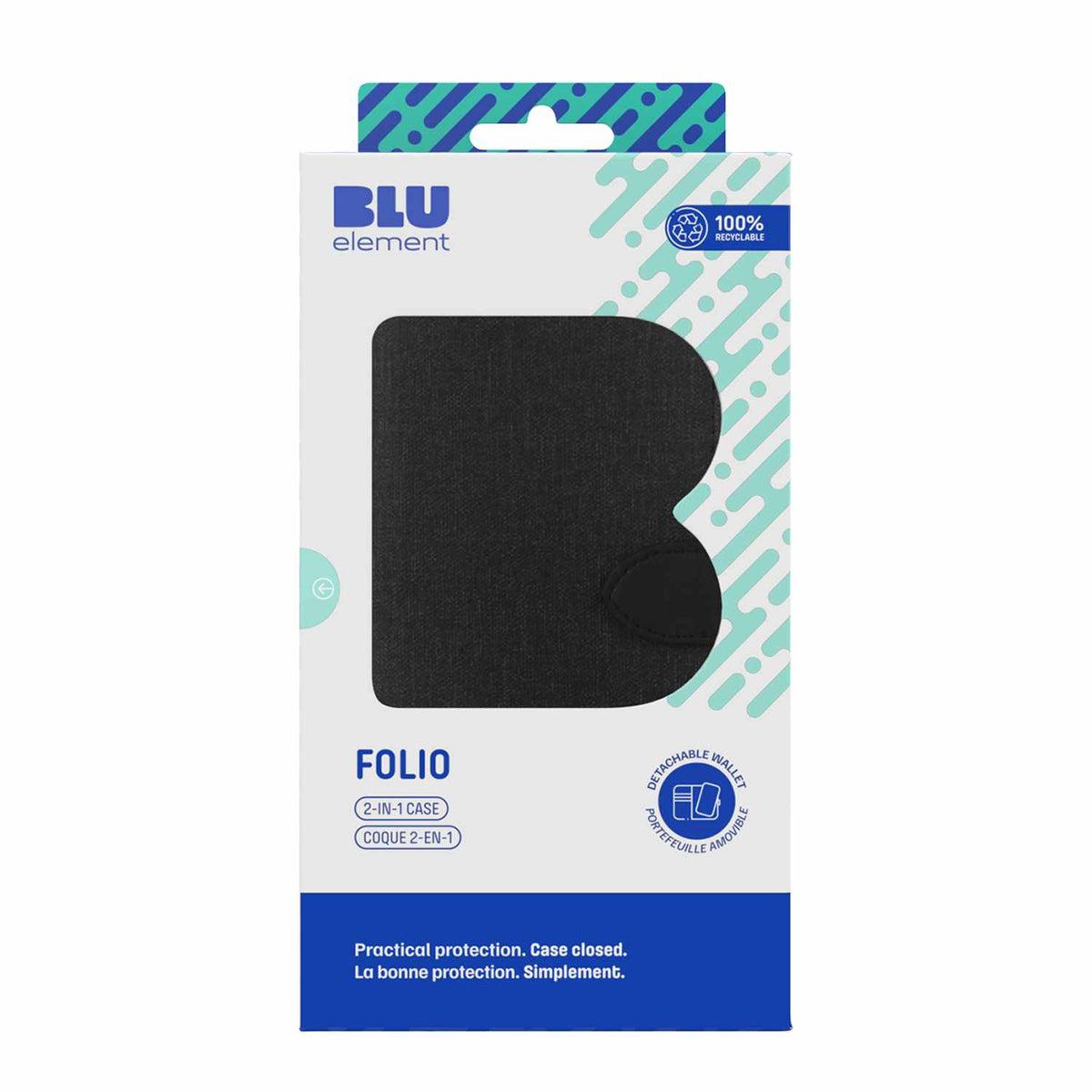 Blu Element BE21FGPRO9XL Folio 2-in-1 Case Pixel 9 Pro XL Black for Pixel 9 Pro XL