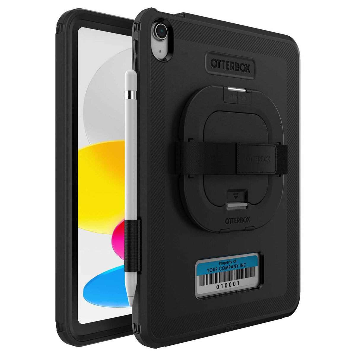 OtterBox Defender Case with Strap & Kickstand Black for iPad 11 2025, iPad 10