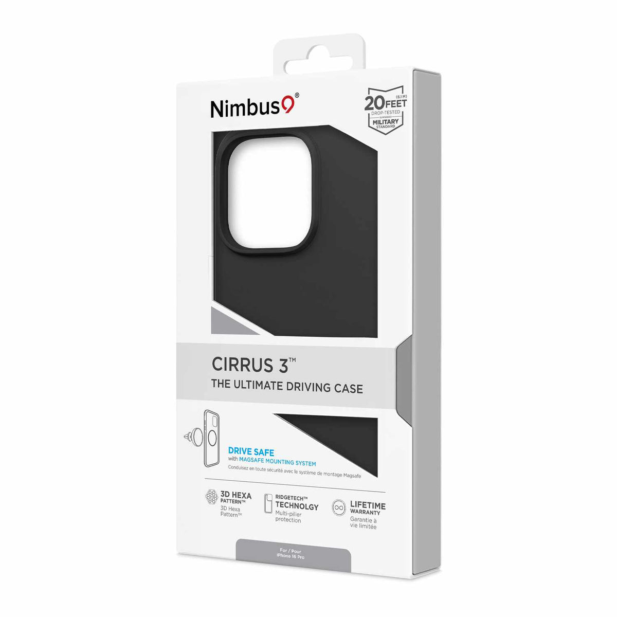 Nimbus9 Cirrus 3 MagSafe Case Black for iPhone 16 Pro