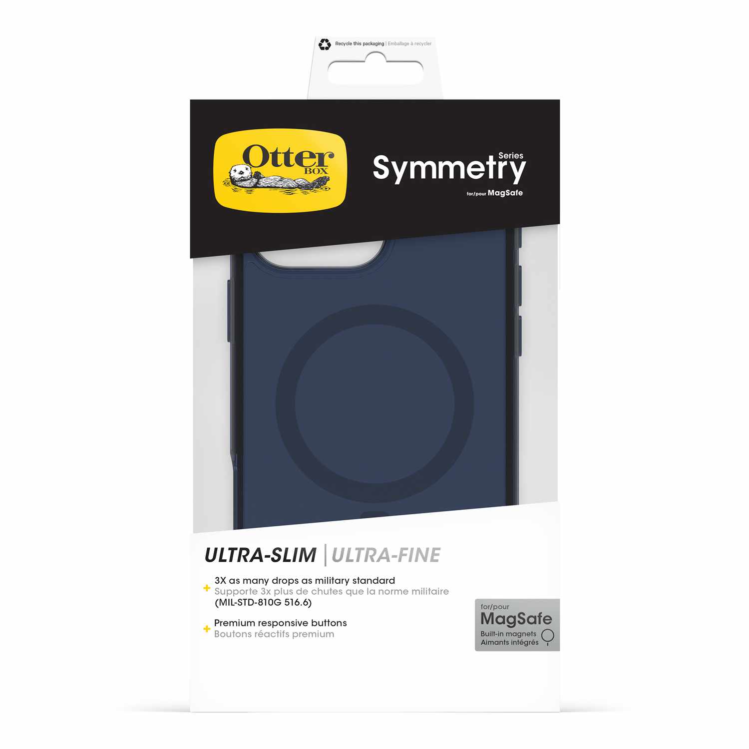 OtterBox Symmetry Clear MagSafe Case Baby Blue Jeans for iPhone 16 Pro Max
