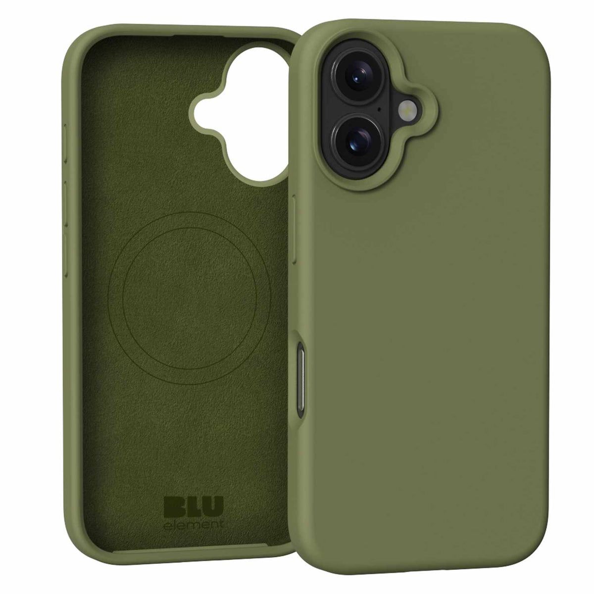 Blu Element BESPIP161O1 Silicone MagSafe Case iPhone 16 Olive Green for iPhone 16