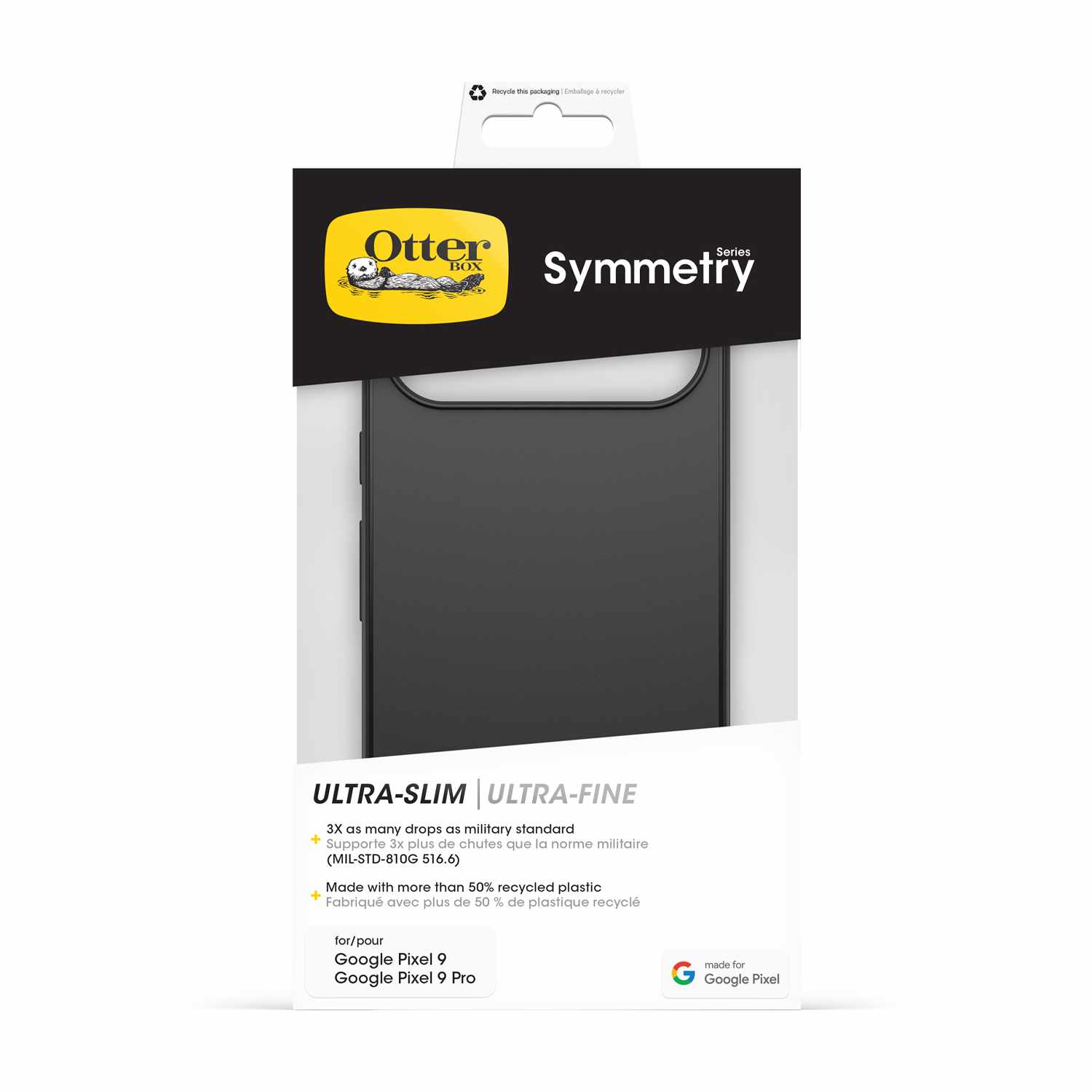 OtterBox Symmetry Case Black for Pixel 9, Pixel 9 Pro