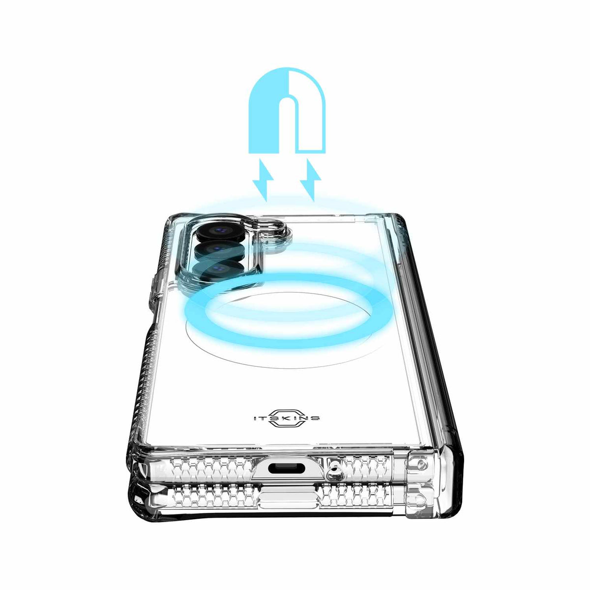 ITSKINS SGQ6HIMCLTRSP Hybrid_R Case Hinge Galaxy Z Fold6 Clear for Galaxy Z Fold6