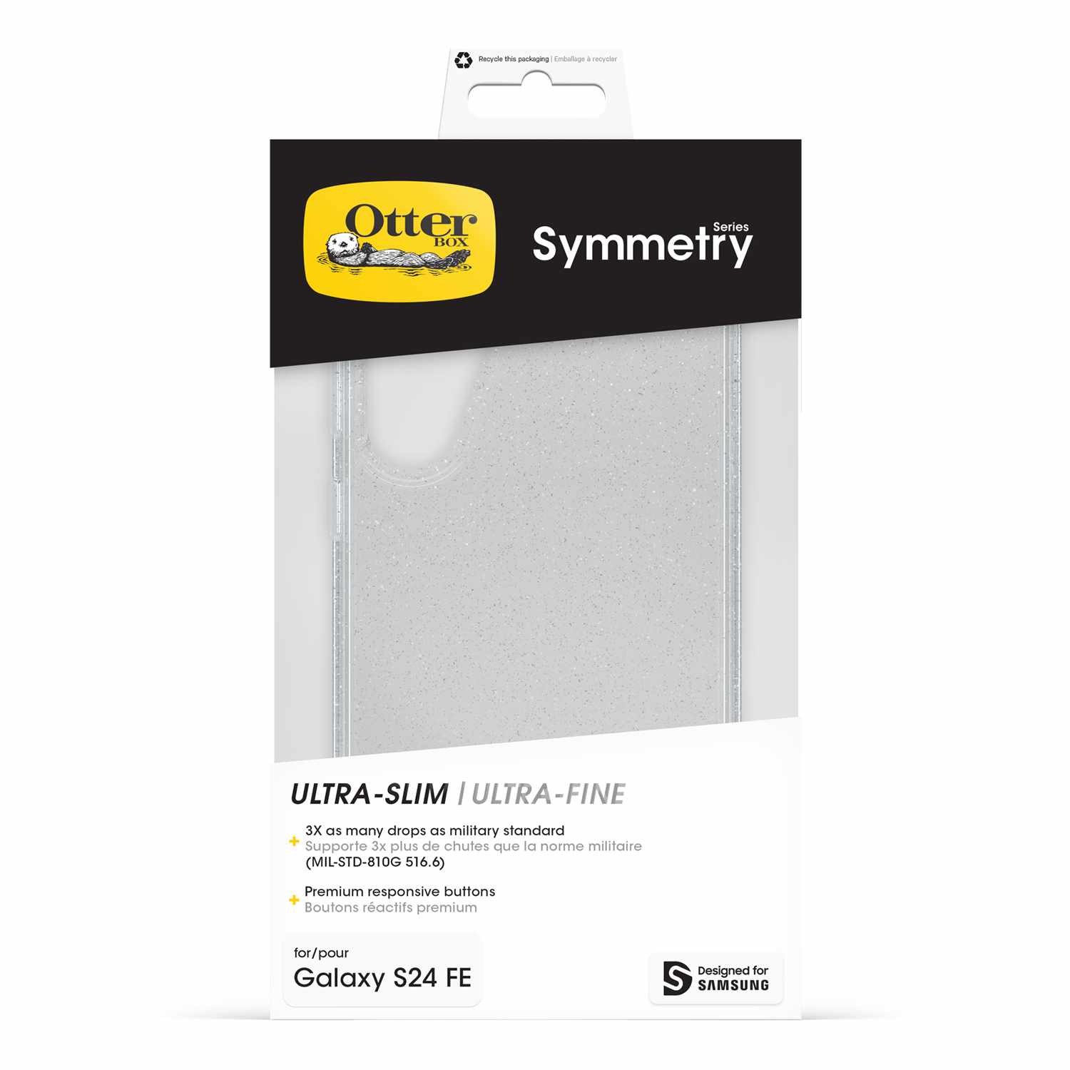 OtterBox Symmetry Clear Case Stardust with UV Tint for Galaxy S24 FE
